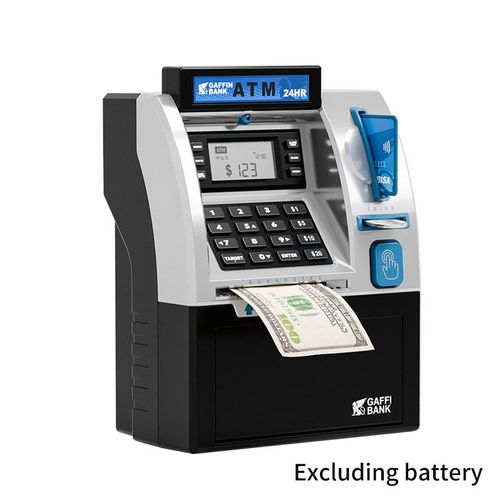 Mini Coffre-Fort lectronique Automatique Pour Pices De Monnaie,Tirelire D'conomie D'argent,Compteur De Mot De Passe,Serrure  Cl  Code,Cadeau Pour Enfant - Type Atm Black