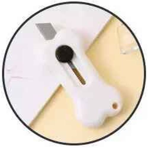 Mini Coupe-Papier Rtractable Portable,Dessin Mignon,Griffe De Chat,Nuages,Dboxeur Express,Bote  Papier,Ouvre-Colis,Couteau Utilitaire - Type Bones-White