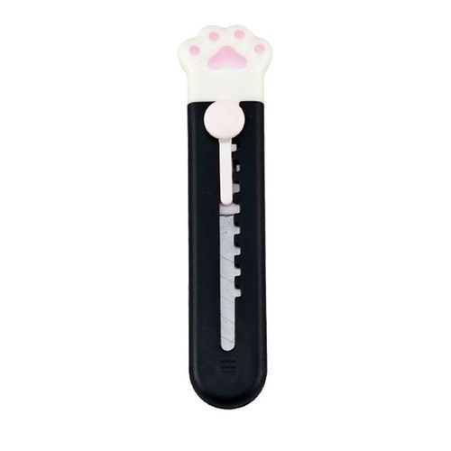 Mini Couteau Utilitaire D'art Couleur Nuage Patte De Chat Mignon,Bote Express,Coupe-Papier Portable,Coupe-Lame De Rasoir,Papeterie - Type Black-Cat Paw Style