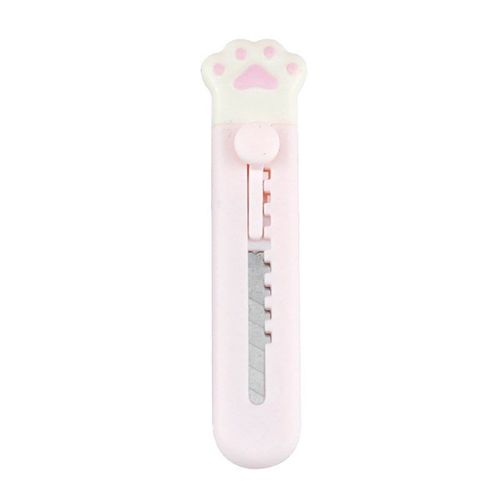 Mini Couteau Utilitaire D'art Couleur Nuage Patte De Chat Mignon,Bote Express,Coupe-Papier Portable,Coupe-Lame De Rasoir,Papeterie - Type Pink-Cat Paw Style