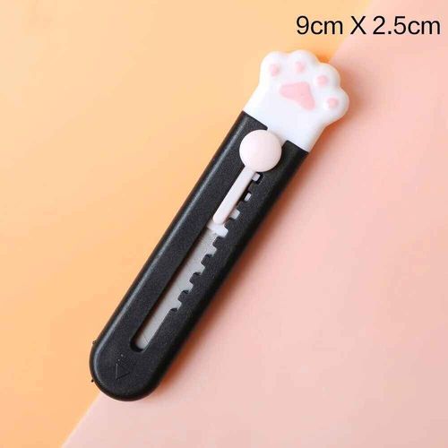 Mini Couteau Utilitaire D'art De Dessin Mignon,Forme De Patte De Chat,Coupe-Papier,Bote Express,Ouvre-Enveloppe,Lame,Fournitures D'art - Type Black Cat Paw-1pcs