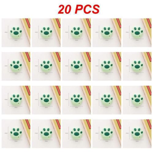 Mini Couteau Utilitaire Portable Avec Patte De Chat,Coupe-Papier Mignon,Lame De Rasoir,Ouvre-Bote Express,Bureau,Poche,Document - Type Green 20pcs