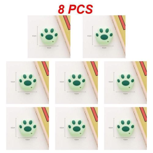 Mini Couteau Utilitaire Portable Avec Patte De Chat,Coupe-Papier Mignon,Lame De Rasoir,Ouvre-Bote Express,Bureau,Poche,Document - Type Green 8pcs