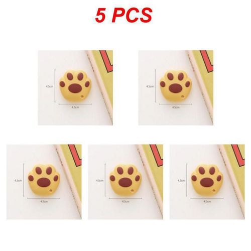 Mini Couteau Utilitaire Portable Avec Patte De Chat,Coupe-Papier Mignon,Lame De Rasoir,Ouvre-Bote Express,Bureau,Poche,Document - Type Yellow 5pcs