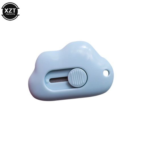 Mini Couteau Utilitaire Portable,Coupe-Papier,Lame De Rasoir,Fournitures De Coupe,Bureau,Mignon,Lapin,Nuage,Document - Type Bleu