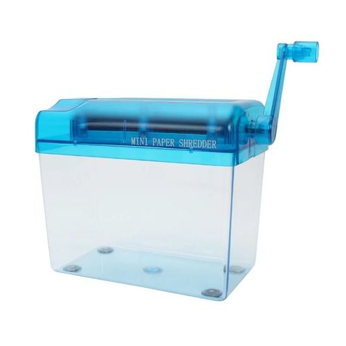 Mini Dchiqueteuse Bleue A6broyeur Manuel Destructeurs De Documents En Papier Machine De Dcoupe Pour Bureau  Domicile Nouveau