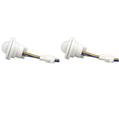 Mini Dtecteur De Mouvement Infrarouge Pir, Lumire Led Automatique, Dtection De Sorcire, Temps Rglable, 220v, 2 Pices