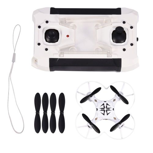 Mini Drone Quadricoptere Telecommande 2,4 Ghz, Retour Par Simple Pression D'une Touche, Mode Sans Tete (Blanc)