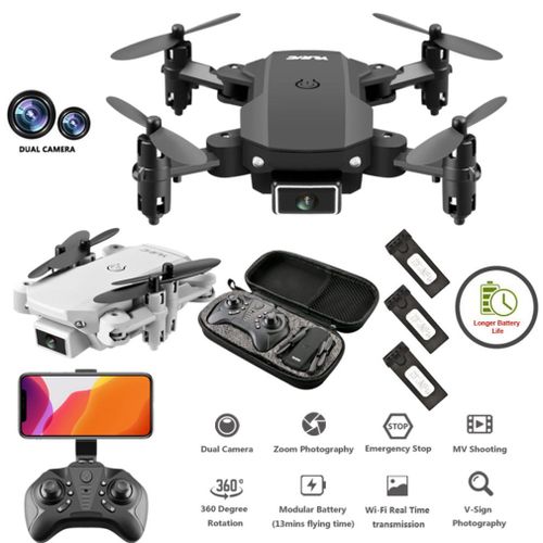 Mini Drone S66 Avec Camra Hd 4k, Wifi, Fpv, Maintien De La Pression De L'air  L'altitude, Autonomie De La Batterie De 15 Minutes, Pliable, Cadeau, 2021