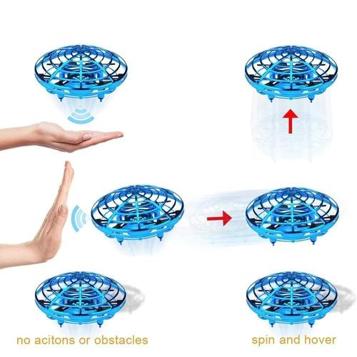 Mini Drone Ufo Hlicoptre  Main Quadrocopter Infrarouge Induction Avion Volant Balle Jouets Pour Enfants, Bleu