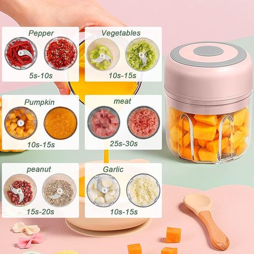 Hachoir à Oignons, Mini Hachoir à Ail électrique Sans Fil Pour