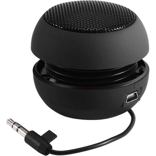 Mini Haut-parleur Portable avec Interface Audio AUX 3,5 Mm, Batterie Rechargeable Intgre, Conceptde Trou de Moyeu, quip D'un Cble de Chargement USB, Adapt pour MP3, MP4, MP5,(Le noir)