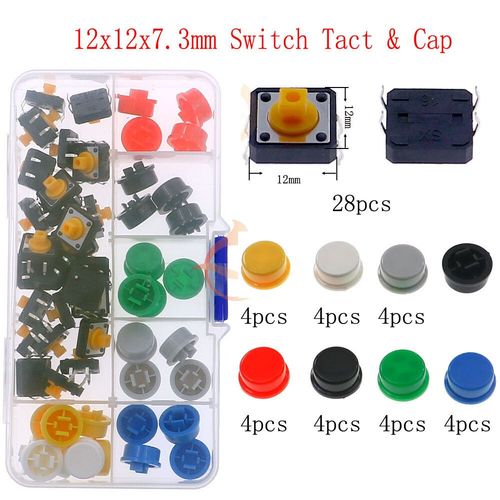 Mini Interrupteur  Bouton-Poussoir Tactile Momentan,Tlcommande De Voiture,Bouton Tactile Prdire,Dip On/Off,Micro-Interrupteur Bricolage Smd,Kit Mixte - Type 56pcs X 7value