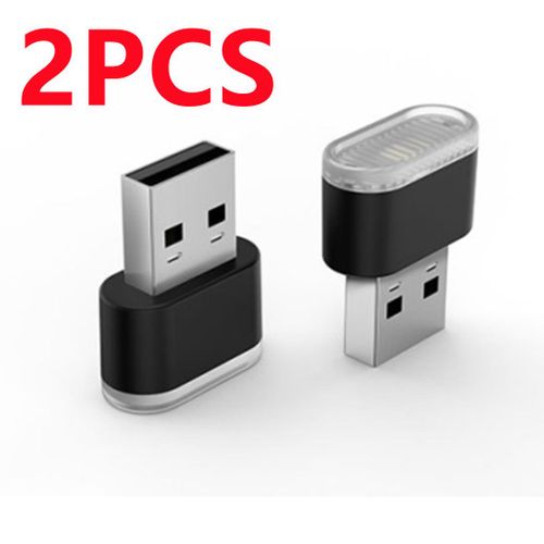 Mini Lampe  Prise Usb Super Lumineuse,Protection Des Yeux,Veilleuse Led Ronde,Lampe De Livre,Charge D'alimentation Mobile Pour Ordinateur,5v,2 Pices - Type Product E-Cold White