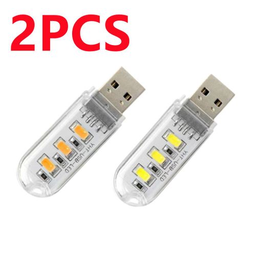 Mini Lampe  Prise Usb Super Lumineuse,Protection Des Yeux,Veilleuse Led Ronde,Lampe De Livre,Charge D'alimentation Mobile Pour Ordinateur,5v,2 Pices - Type Product F-Warm White