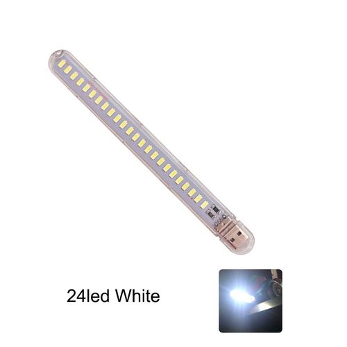 Mini Lampe De Lecture Portable Usb Led Dc5v,Lampe De Lecture Ultra Lumineuse,3led,8led,24led,Lumires Pour Power Bank,Pc Portable,Notebook - Type 24led White
