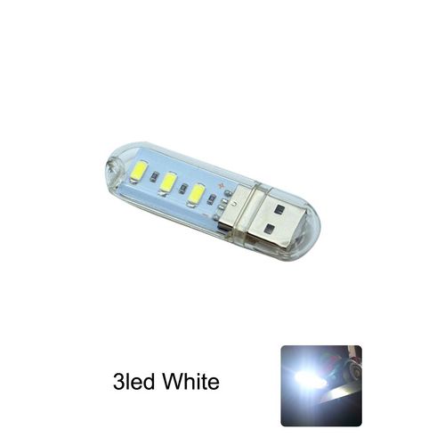 Mini Lampe De Lecture Portable Usb Led Dc5v,Lampe De Lecture Ultra Lumineuse,3led,8led,24led,Lumires Pour Power Bank,Pc Portable,Notebook - Type 3led White
