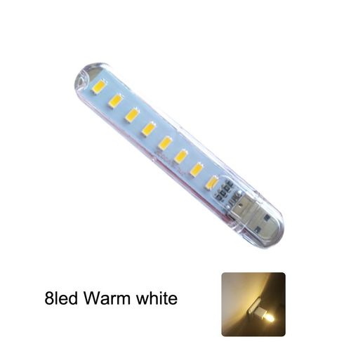 Mini Lampe De Lecture Portable Usb Led Dc5v,Lampe De Lecture Ultra Lumineuse,3led,8led,24led,Lumires Pour Power Bank,Pc Portable,Notebook - Type 8led Warm White