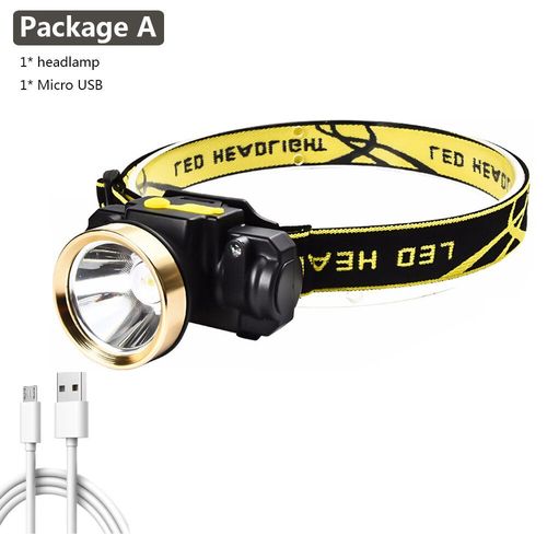 Mini Lampe Torche Led Avec Capteur Super Lumineux,Rechargeable Par Usb,Batterie 18650,Pour L'extrieur,La Pche,Le - Package A-C