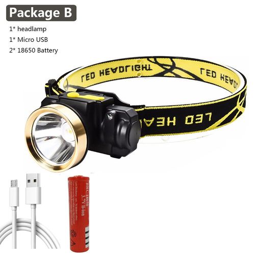 Mini Lampe Torche Led Avec Capteur Super Lumineux,Rechargeable Par Usb,Batterie 18650,Pour L'extrieur,La Pche,Le - Package B-D