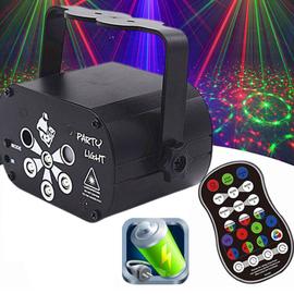 Mini lumière Disco DJ LED, projecteur de scène rouge bleu vert