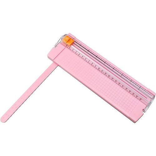 Mini Coupe-papier, Guillotine A4 A5 Avec Sécurité Automatique Pour Cartes D' étiquettes, Papier Artisanal Et Photos (Pink