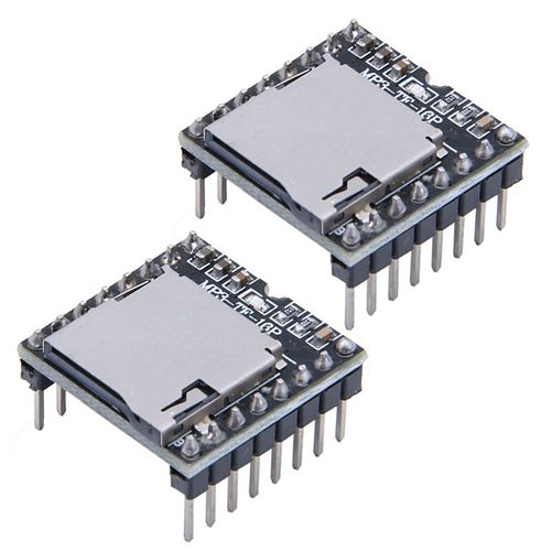 Mini Module De Lecteur Mp3 Pour Arduino, 2x Dfplayer, Noir