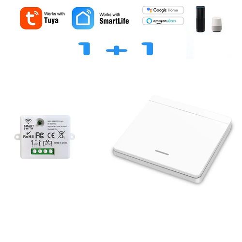 Mini Module interrupteur mural intelligent,wi-fi,433MHZ,commande  distance lectrique sans fil,220V,10a - Type 1RC 1W