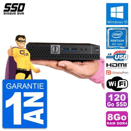 Mini PC Dell OptiPlex 5050 Micro G4400T RAM 8Go SSD 120Go HDMI Windows 10 Wifi