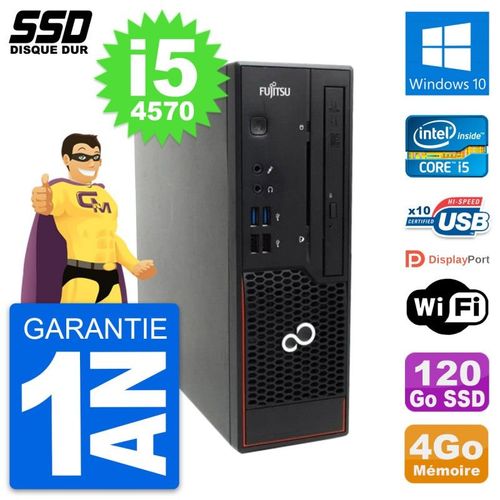 Mini PC Fujitsu Esprimo C720 SFF Intel i5-4570 RAM 4Go SSD 120Go Windows 10 Wifi