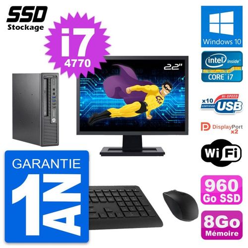 Mini PC HP 800 G1 USDT Ecran 22