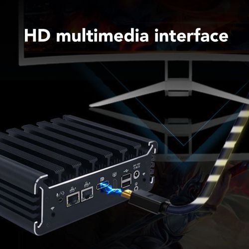Mini Pc Industriel Sans Ventilateur, Pour Intel Core I3 8130u, 4 Go/64 Go, ContrôLeur IntéGré, 100 à 240v, Prise Ue
