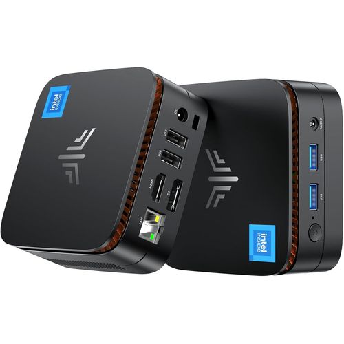 Mini Pc Intel Twin Lake N150(Mis  Jour N100) 16Go Ddr4 Ram 512 Go M.2 Ssd, E1 Mini Ordinateur De Bureau 4K@60Hz Uhd Dual Display Hdmi 2.0+Dp 1.4/Dual Bande Wifi/Bt4.2/Rj45/Tour Pc[HDM5234856]
