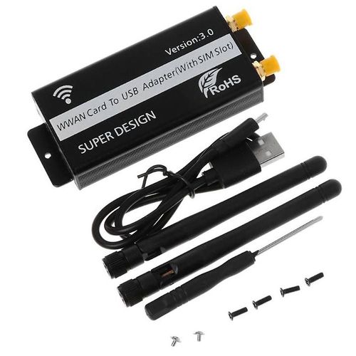 Mini PCI-E PCI-Express vers mini adaptateur USB avec emplacement pour carte SIM pour fil WWAN/LTE/GSM/Hspa/GPS 3G/4G
