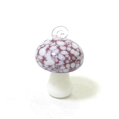 Mini Pendentif En Forme De Champignon,2 Pices,Breloques En Verre Faites  La Main Pour Femmes Et Filles,Design Cratif,Bijoux De Fte