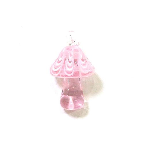 Mini Pendentif En Forme De Champignon,2 Pices,Breloques En Verre Faites  La Main Pour Femmes Et Filles,Design Cratif,Bijoux De Fte