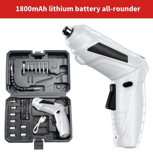 Mini Perceuse  Percussion lectrique Sans Fil,Perceuse Sans Fil,Batterie Au Lithium Aste,Perceuse  Main Sans Fil,Outils lectriques Sans Fil,3.6v - Type 48in1 White With Box