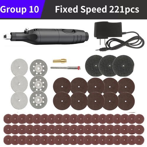 Mini Perceuse lectrique Pour Bijoux,Meuleuse Dremel,Stylo De Gravure,Outil Lointain Professionnel,Ensemble De Polissage - Type Group 10 Fixed Speed