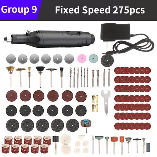Mini Perceuse lectrique Pour Bijoux,Meuleuse Dremel,Stylo De Gravure,Outil Lointain Professionnel,Ensemble De Polissage - Type Group 9 Fixed Speed