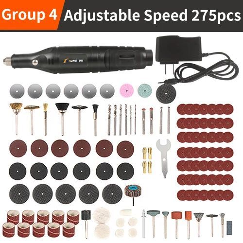 Mini Perceuse lectrique Pour Meuleuse Dremel,Stylo De Gravure,Outil Lointain Professionnel,Ensemble De Polissage,Mini Perceuse lectrique Pour Bijoux - Type Group 4 Speed