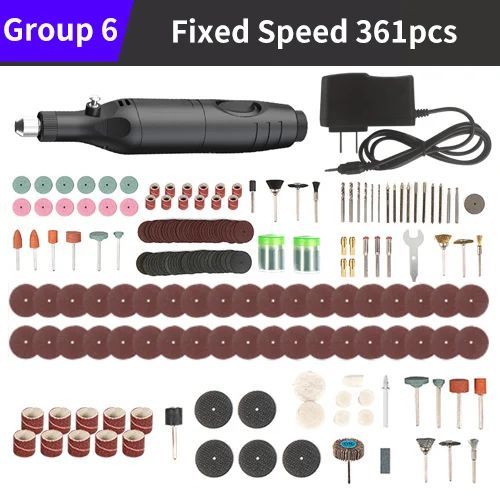 Mini Perceuse lectrique Pour Meuleuse Dremel,Stylo De Gravure,Outil Lointain Professionnel,Ensemble De Polissage,Mini Perceuse lectrique Pour Bijoux - Type Group 6 Fixed Speed