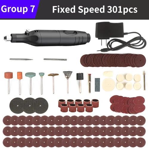 Mini Perceuse lectrique Pour Meuleuse Dremel,Stylo De Gravure,Outil Lointain Professionnel,Ensemble De Polissage,Mini Perceuse lectrique Pour Bijoux - Type Group 7 Fixed Speed