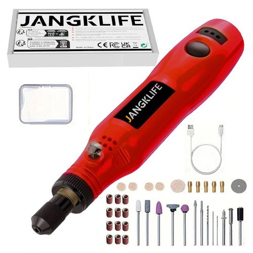 Mini Perceuse Sans Fil,Kit D'outils  Distance Sans Fil Usb,Stylo De Gravure De Travail De Calcul,Bricolage Pour Bijoux,Mtal,Verre - Type Rouge #B