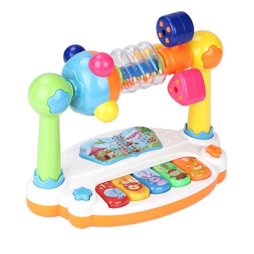 Mini Piano Musical Rotatif Pour Bb, Son Et Lumire, Cognition ducative, Clavier Mignon, Outils D'Enseignement, Jouet Cadeau Pour Enfants