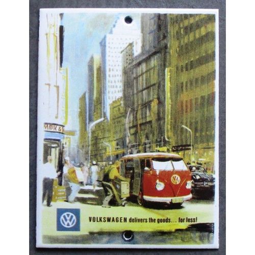 Mini Plaque Emaille Vw Bus Delivery Combi Volkswagen Tole