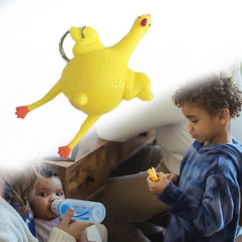 Mini Porte-Cls Accessoires De Farces, Jouet Anti-Stress Pour Le Divertissement, Pte Douce  Presser, Ufs De Poule, Expdition Directe, 1 Pice