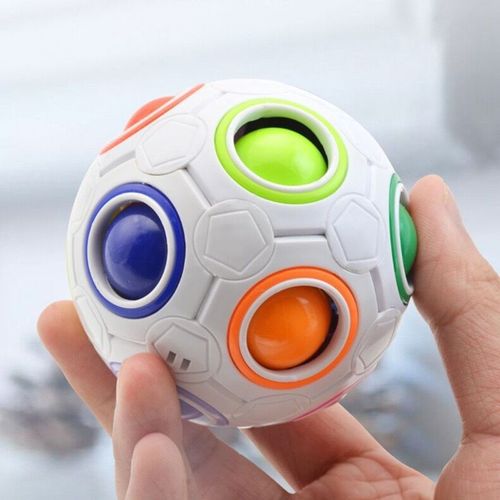 Mini Puzzle Interactif Pour Enfants D5qa, Spinner Du Bout Des Doigts, Jouet De Stimulation Sensorielle, Fidget, Anti-Anxit, Cube De Football Pour Le Bureau