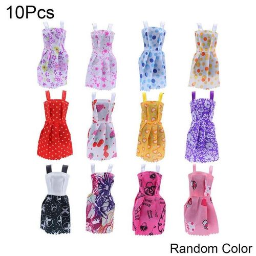 Mini Robe De Soire Faite  La Main, 10 Pices, Mlange De Sortes, Vtements  La Mode Pour Poupe Barbie, Jouets Pour Enfants, Cadeau Maison De Jeu, Costume