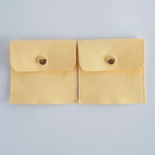 Mini Sac  Bijoux En Vrac Avec Fermeture  Bouton-Pression,Microcarence De Luxe,Daim,Emballage De Bijoux,Sacs En Poudre,Collier,Boucles D'oreilles,Paquet De 5