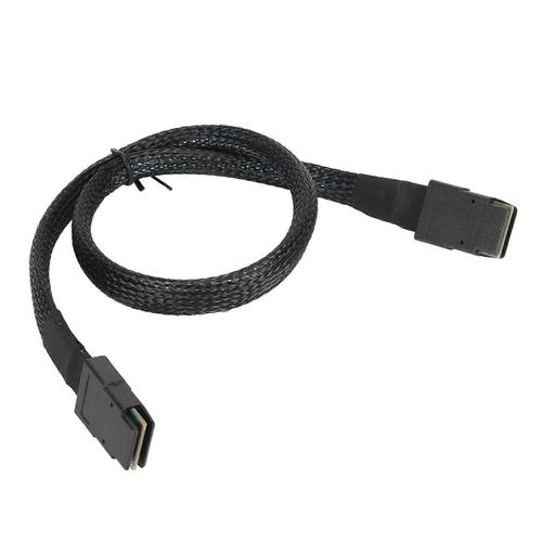 Mini SAS SFF 8087 Cble Double Tte Droite Carte Mre Serveur Informatique Connecte  la Carte Matricielle Cble de Donnes 0.5m / 1.6ft